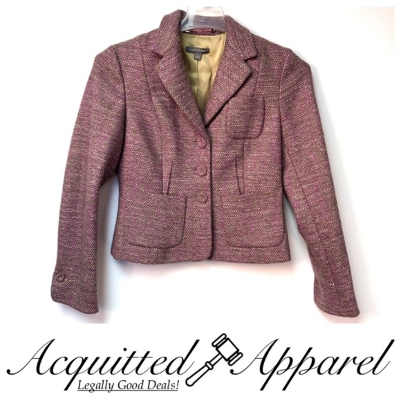 Ann Taylor Jackets & Blazers - Ann Taylor Pink Tone Tweed Blazer Jacket